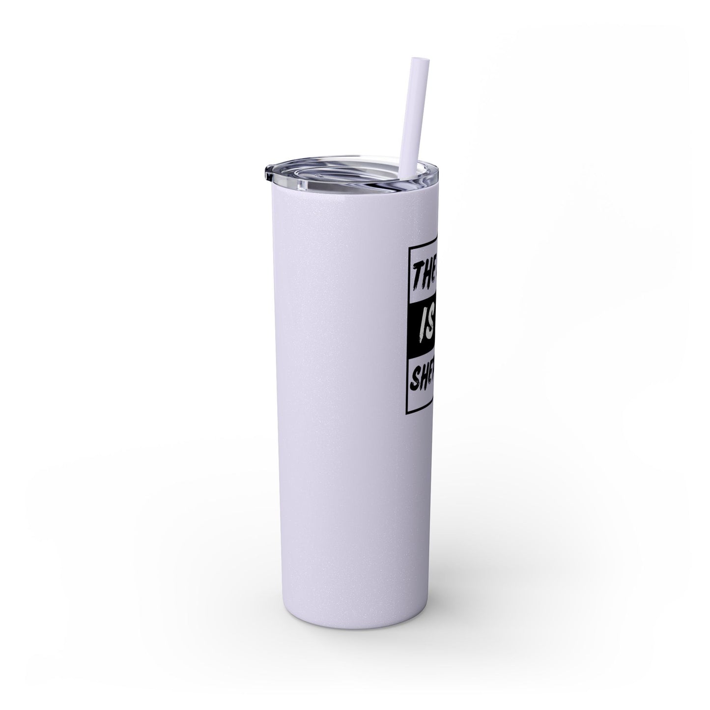 The Lord Is My Shepherd Skinny Tumbler with Straw, 20oz