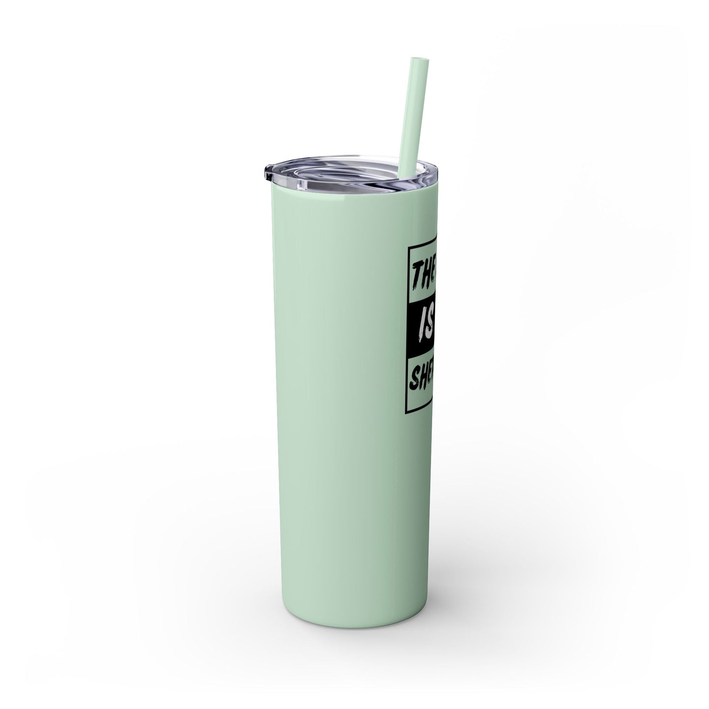 The Lord Is My Shepherd Skinny Tumbler with Straw, 20oz