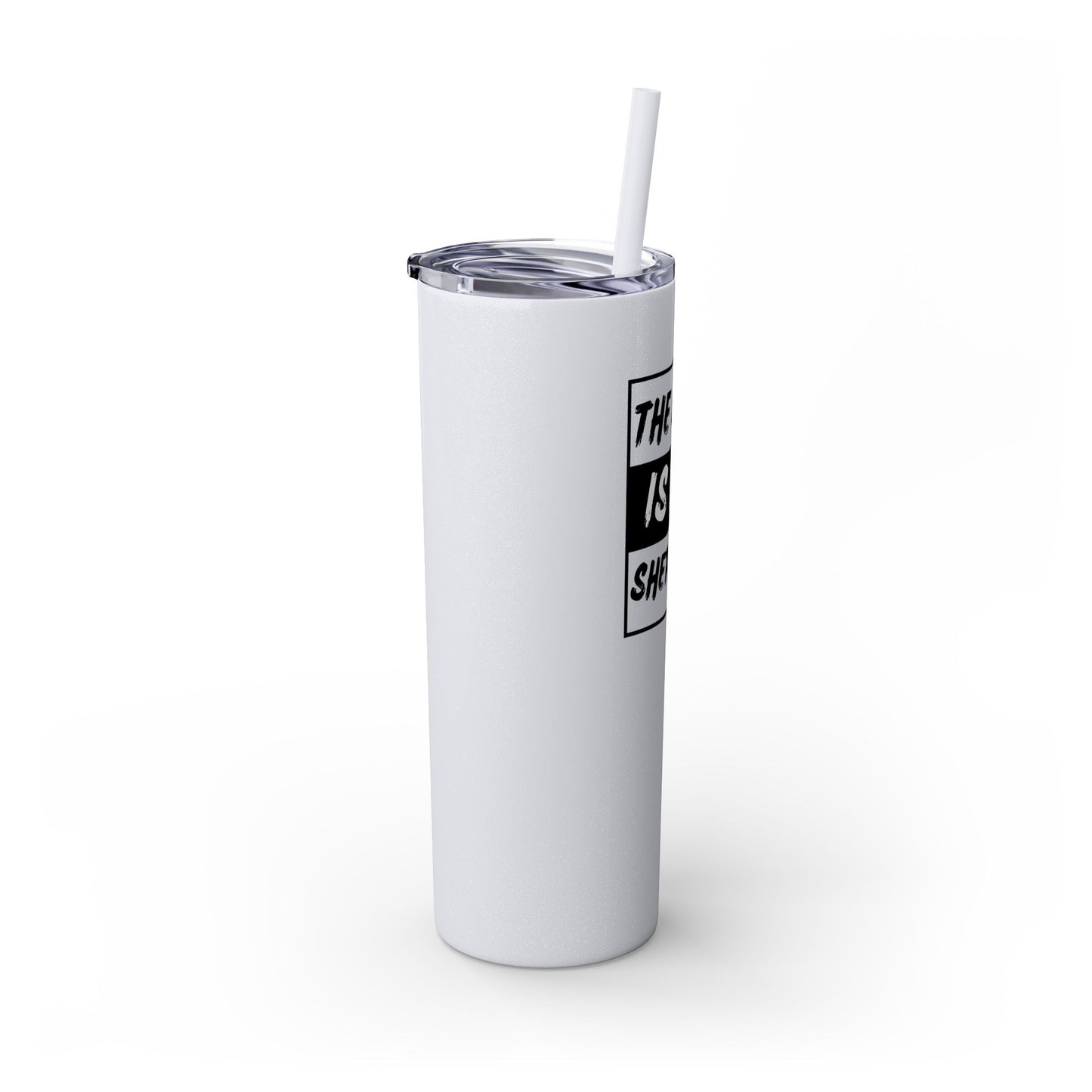 The Lord Is My Shepherd Skinny Tumbler with Straw, 20oz