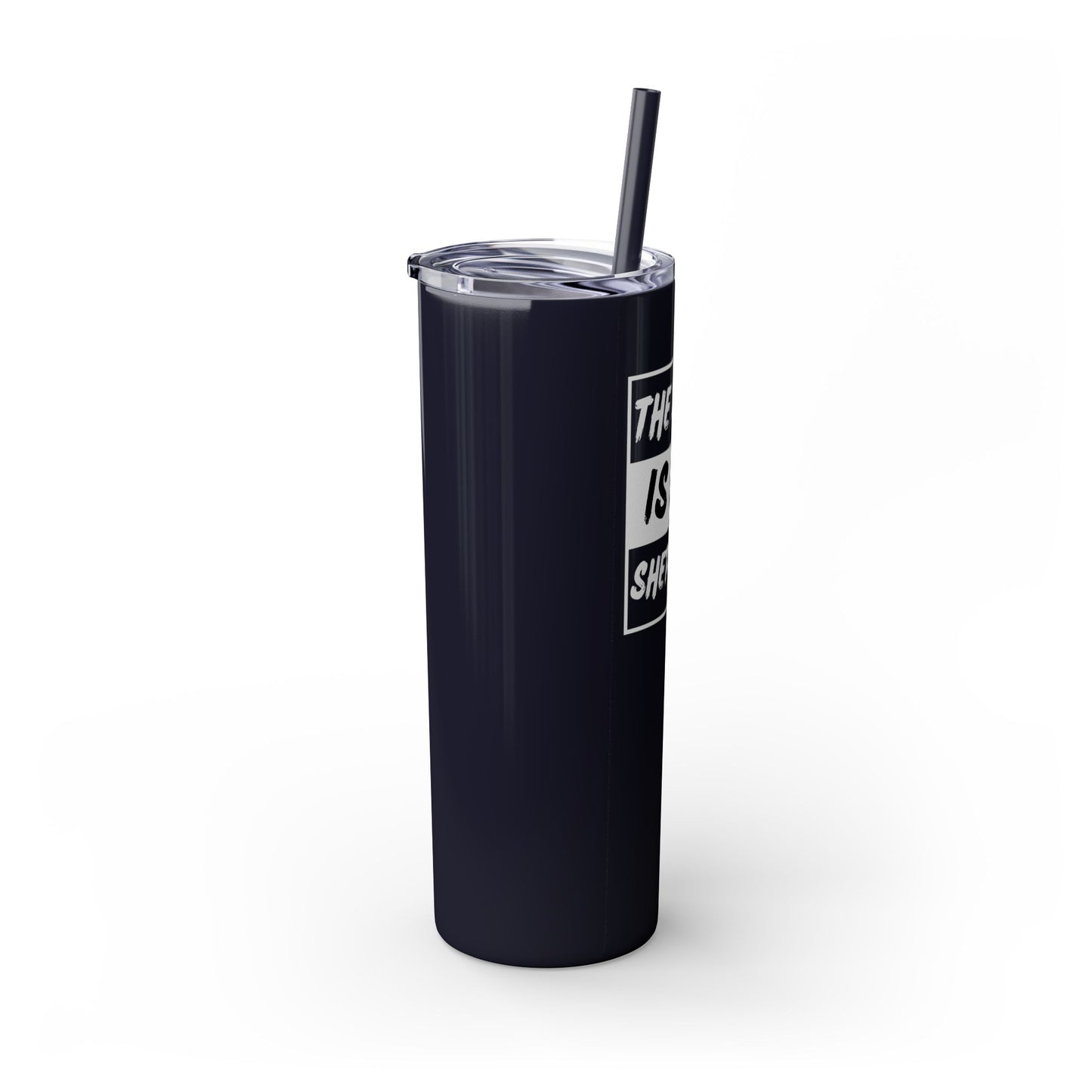 The Lord Is My Shepherd Skinny Tumbler with Straw, 20oz