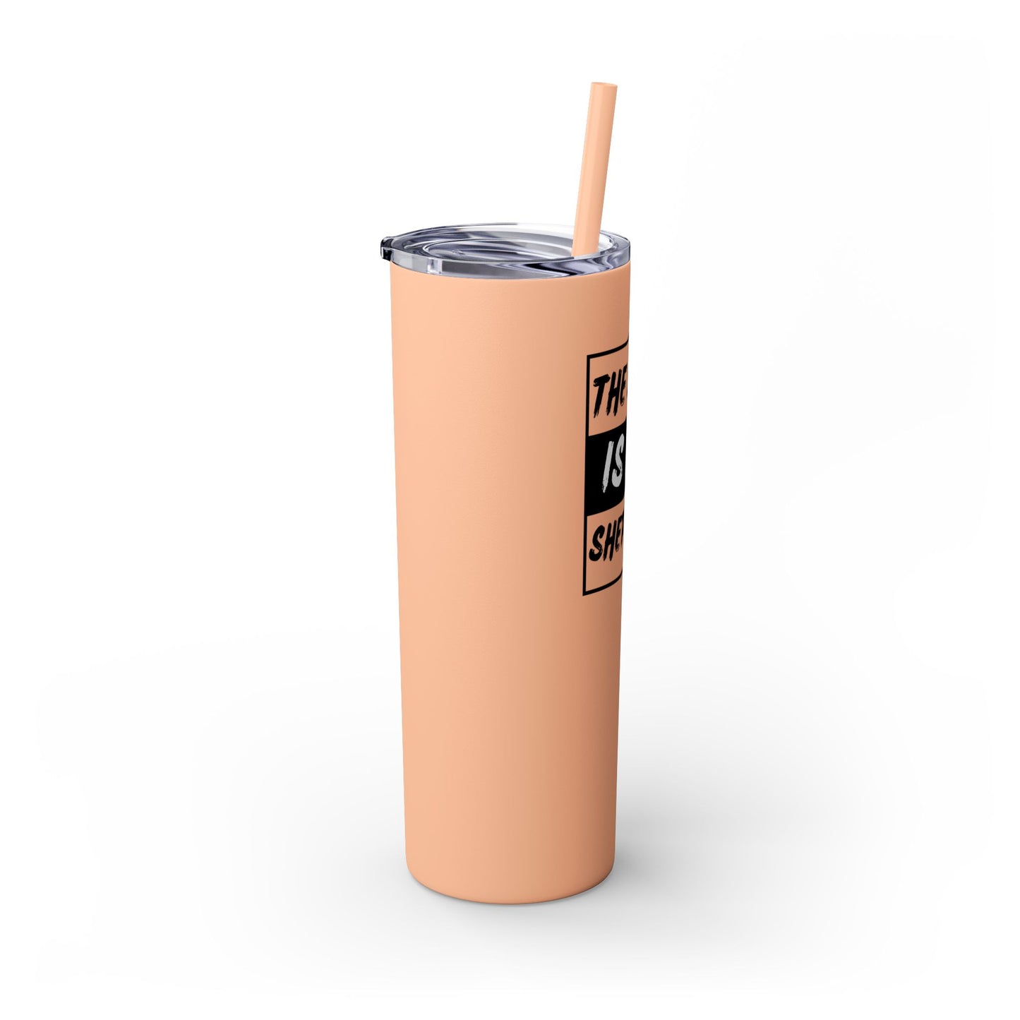 The Lord Is My Shepherd Skinny Tumbler with Straw, 20oz