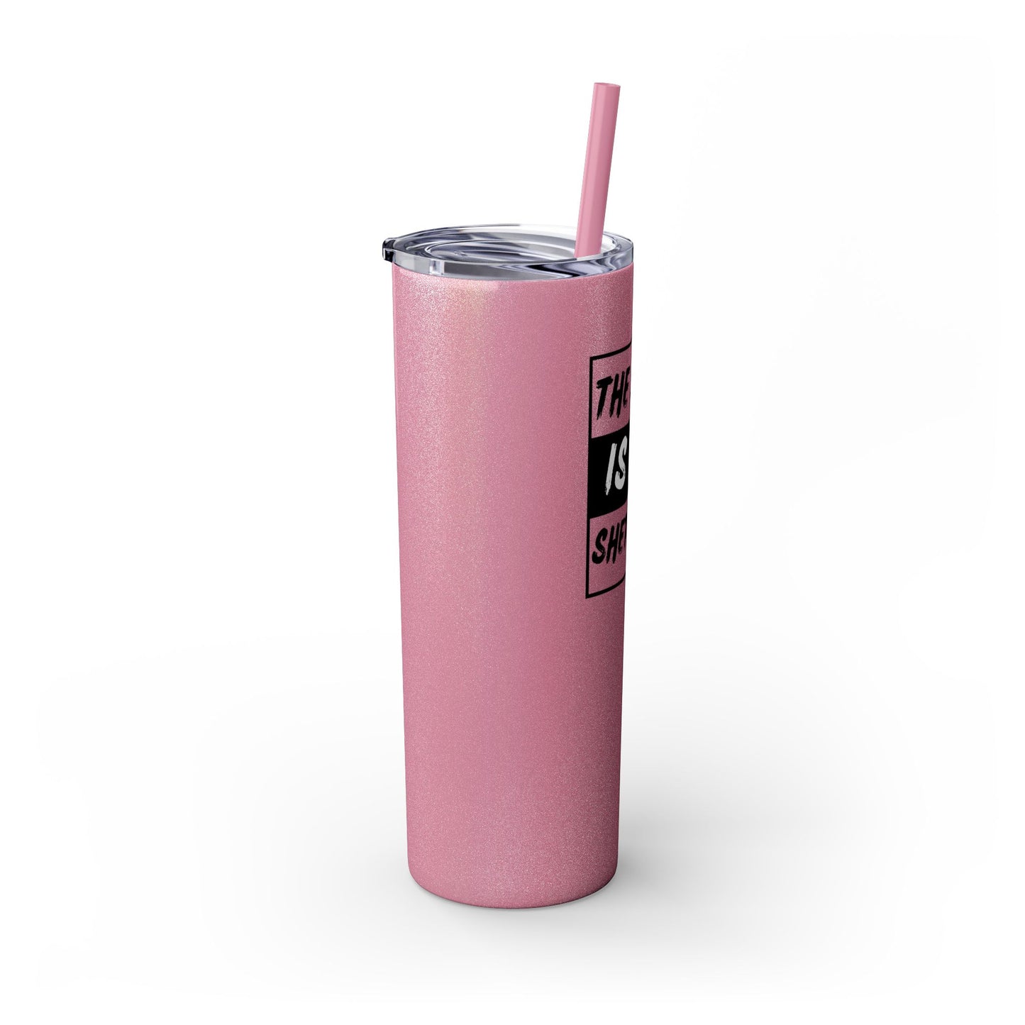 The Lord Is My Shepherd Skinny Tumbler with Straw, 20oz