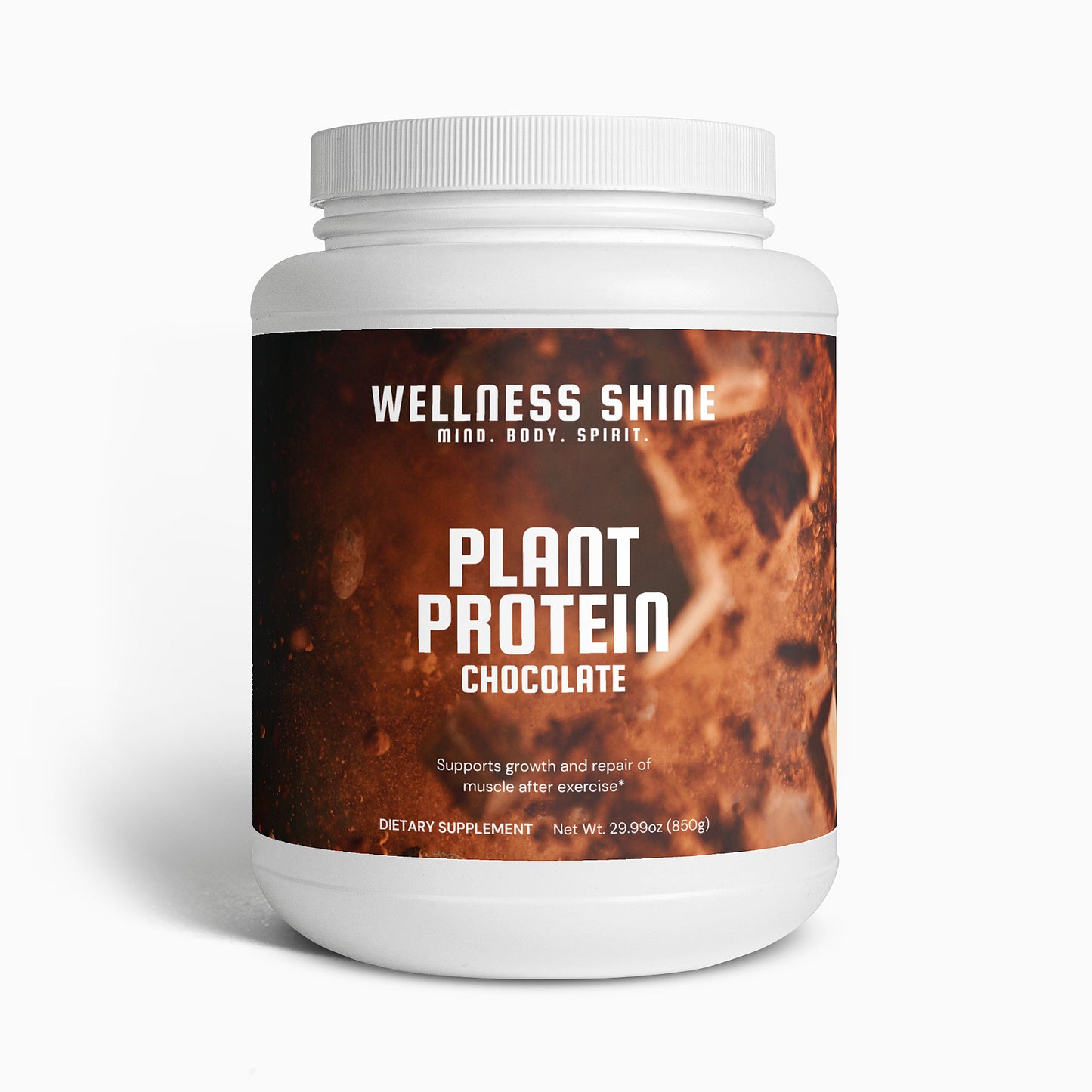 Plant Protein (Chocolate) – Muscle Growth and Recovery Supplement by Wellness Shine