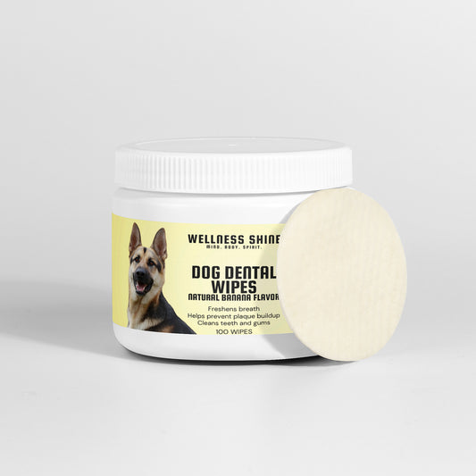Dog Dental Wipes - Breath Freshener and Plaque Buildup Reducer Dog Care by Wellness Shine