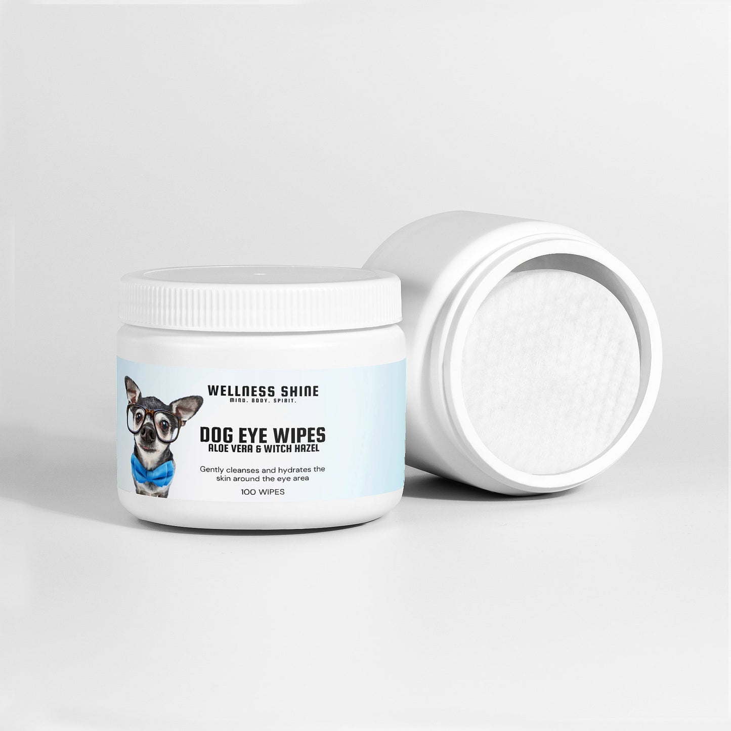 Dog Eye Wipes - Hydrating Tear Stain and Debris Remover Dog Care by Wellness Shine