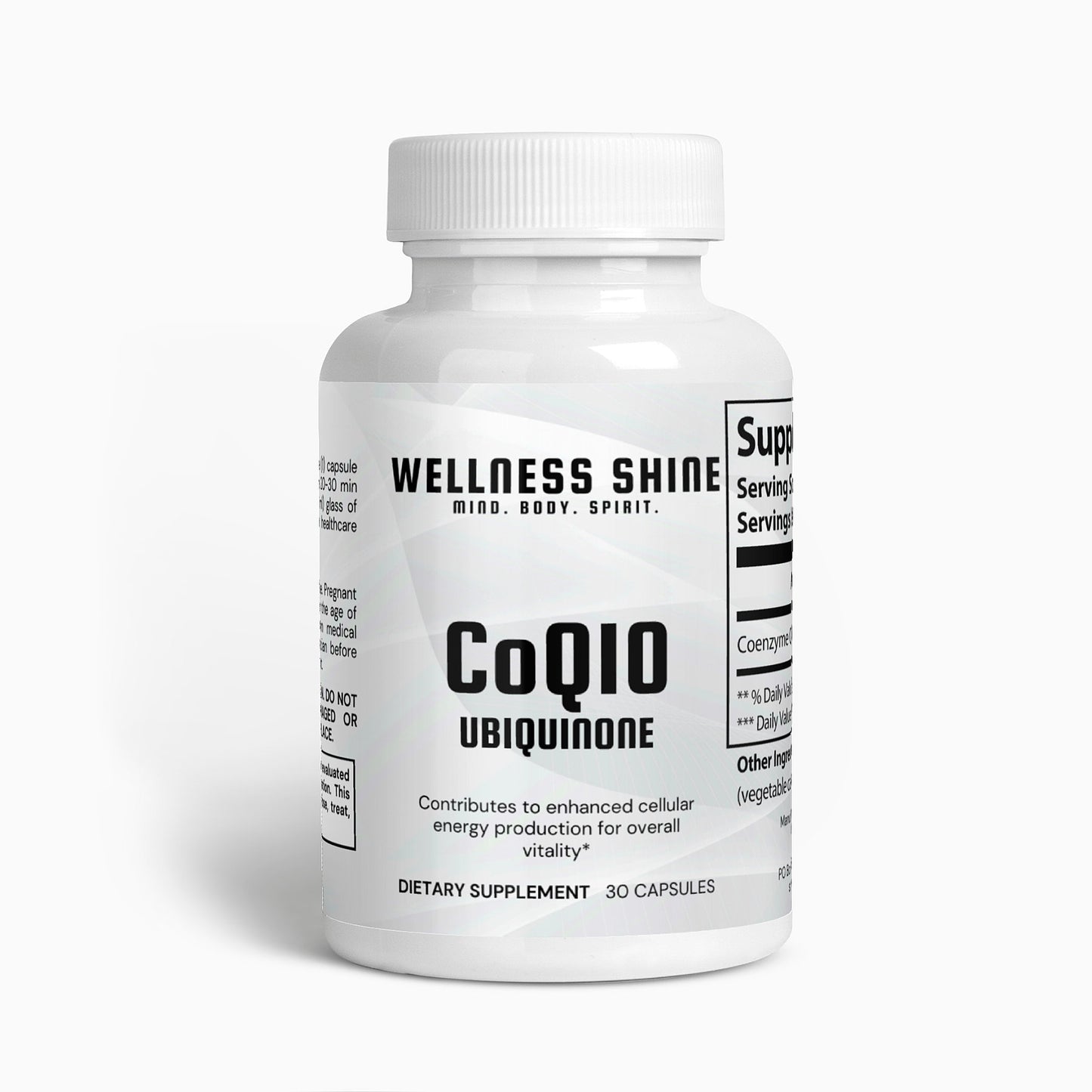 CoQ10 Ubiquinone – Heart & Cellular Energy Support Supplement by Wellness Shine