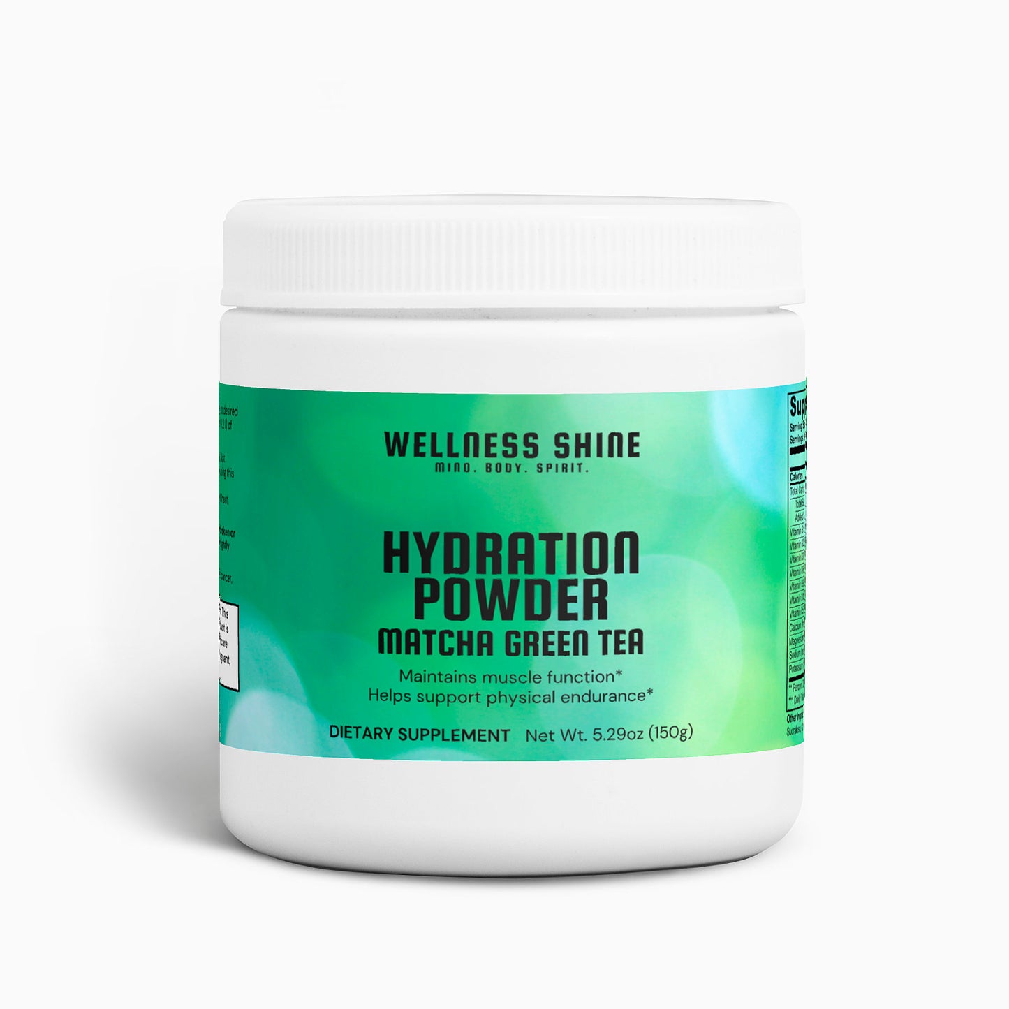 Hydration Powder – Matcha Green Tea Flavor | Clean Energy & Electrolyte Support by Wellness Shine