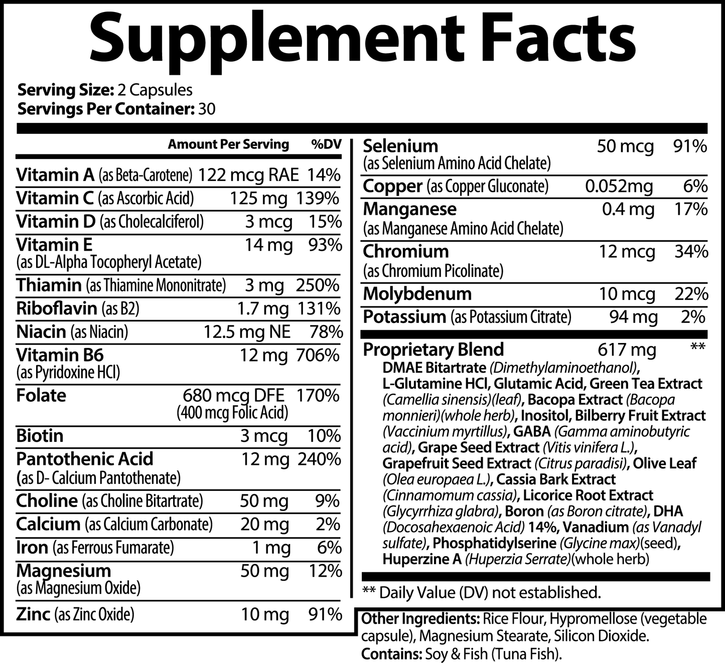Brain & Focus Formula – Memory Function Supplement by Wellness Shine