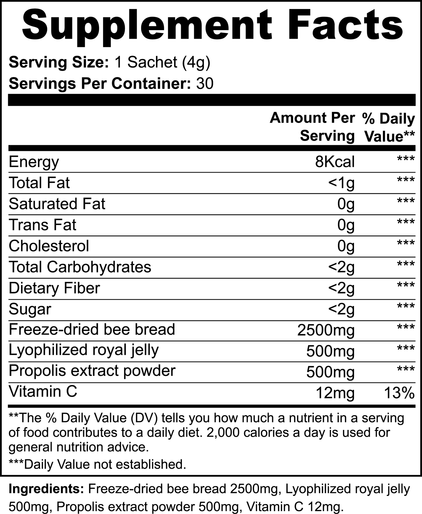 Bee Bread Powder – Natural Energy Booster by Wellness Shine
