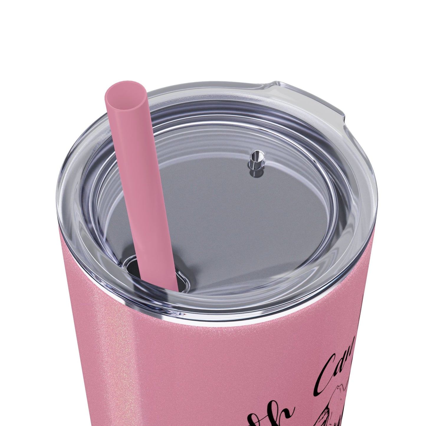 Faith Can Move Mountains Skinny Tumbler with Straw, 20oz