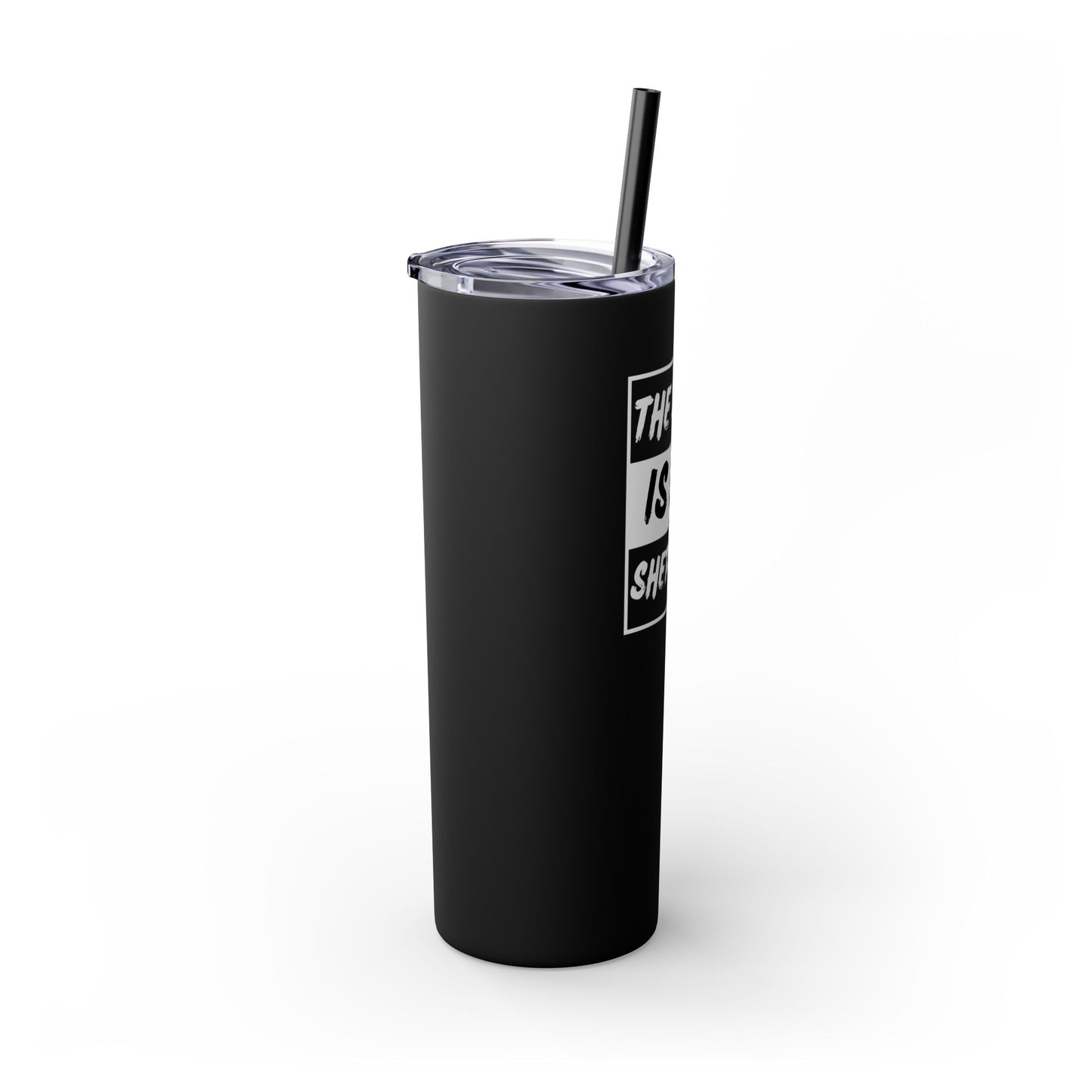 The Lord Is My Shepherd Skinny Tumbler with Straw, 20oz