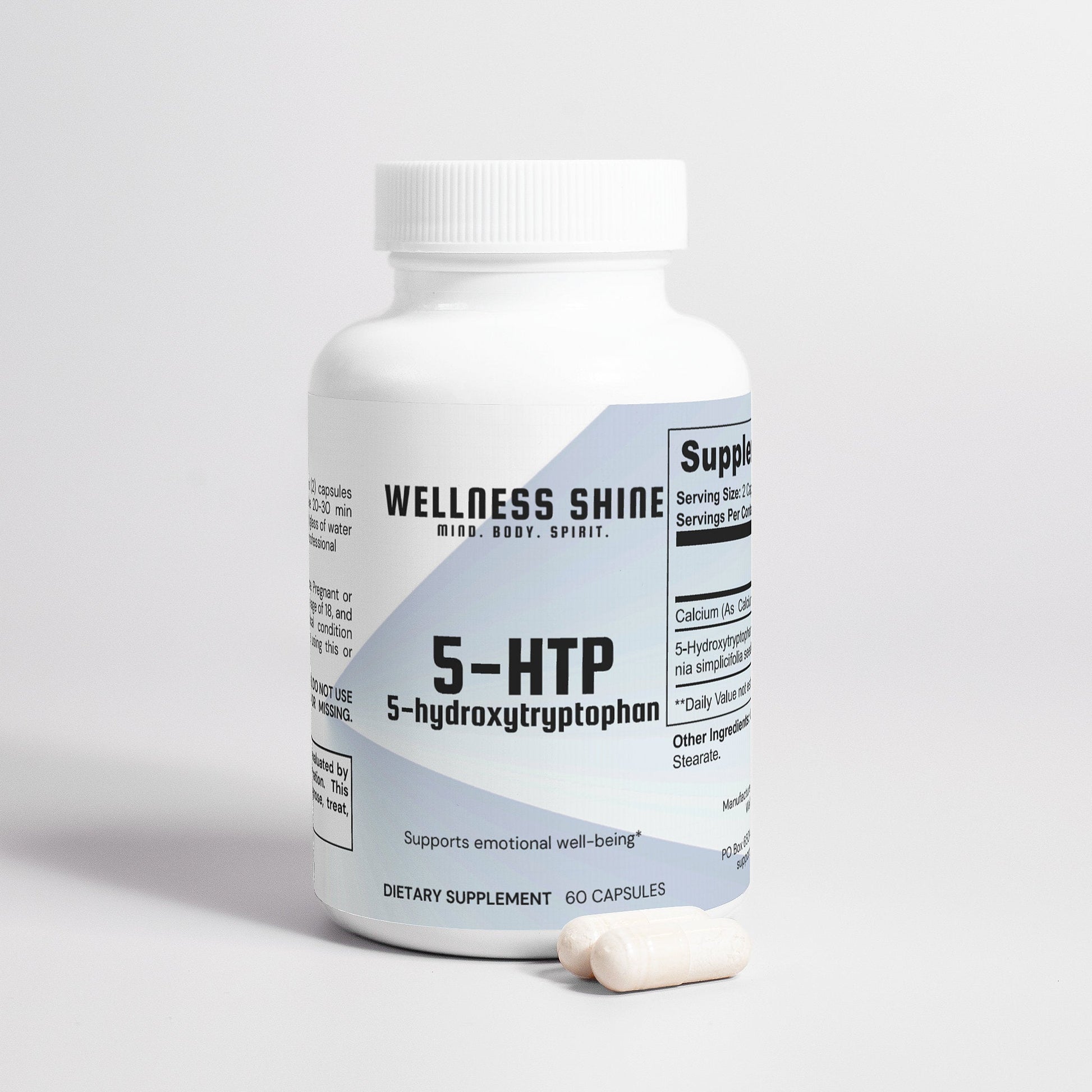 5 - HTP Supplement 200mg - Mood Support & Sleep Aid by Wellness Shine - Wellness Shine