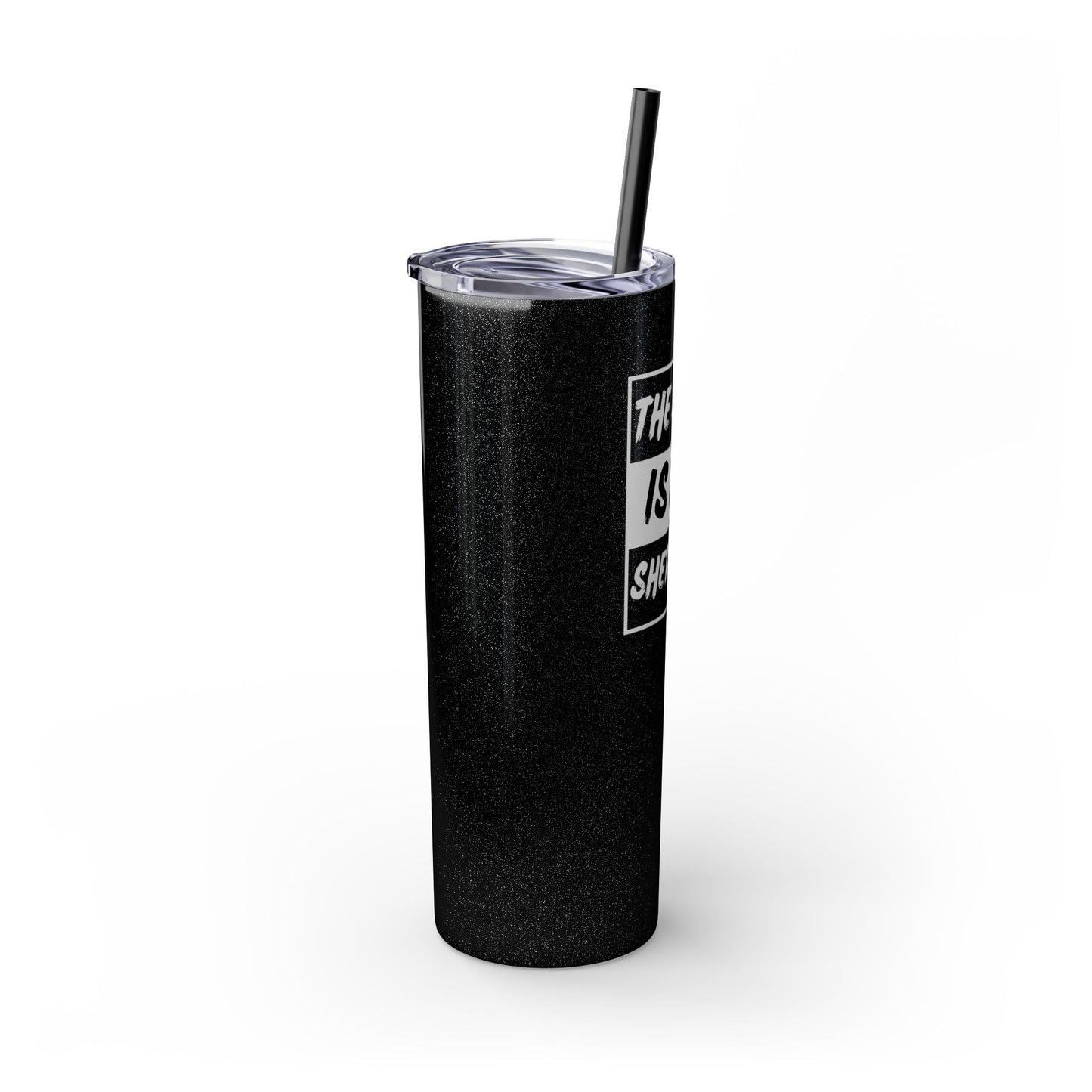 The Lord Is My Shepherd Skinny Tumbler with Straw, 20oz