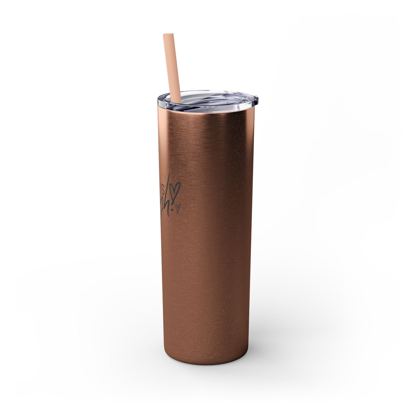 Jesus Is Enough Skinny Tumbler with Straw, 20oz