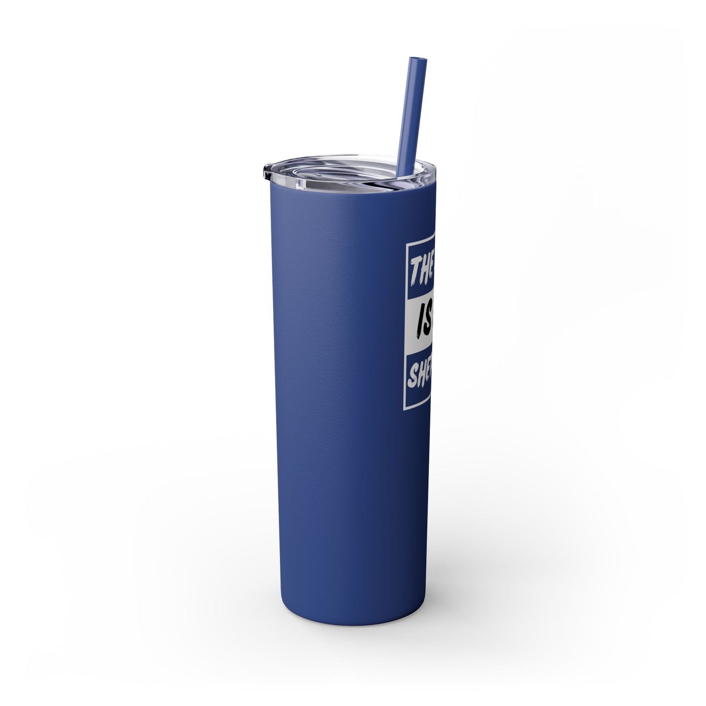 The Lord Is My Shepherd Skinny Tumbler with Straw, 20oz