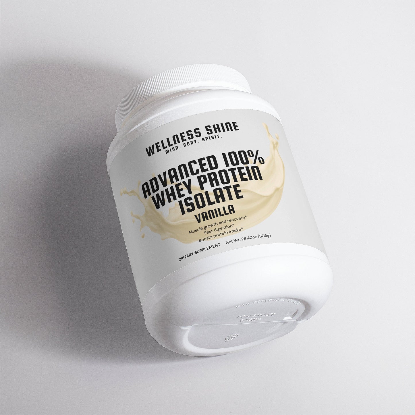 Advanced 100% Whey Protein Isolate (Vanilla) – Muscle Growth Supplement by Wellness Shine - Wellness Shine