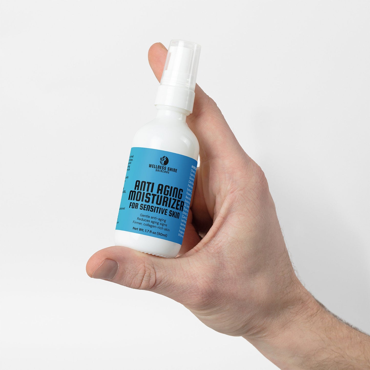 Anti Aging Moisturizer for Sensitive Skin - Hydrating, Elasticity and Moisturizing Skin Care by Wellness Shine - Wellness Shine