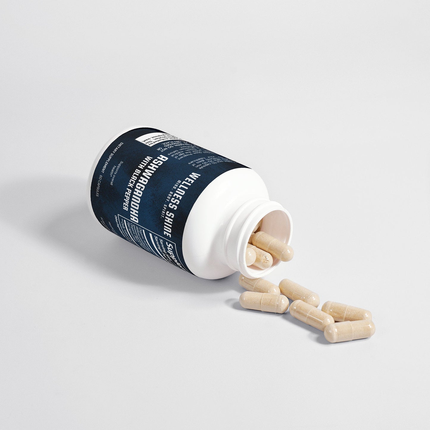 Ashwagandha & Black Pepper – Adaptogen Stress Calmer by Wellness Shine - Wellness Shine