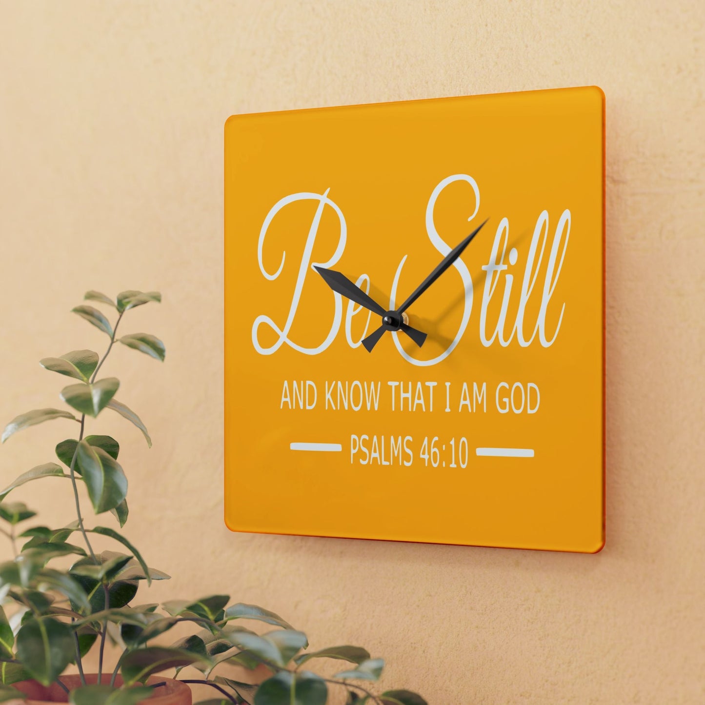 Be Still Acrylic Wall Clock - Wellness Shine