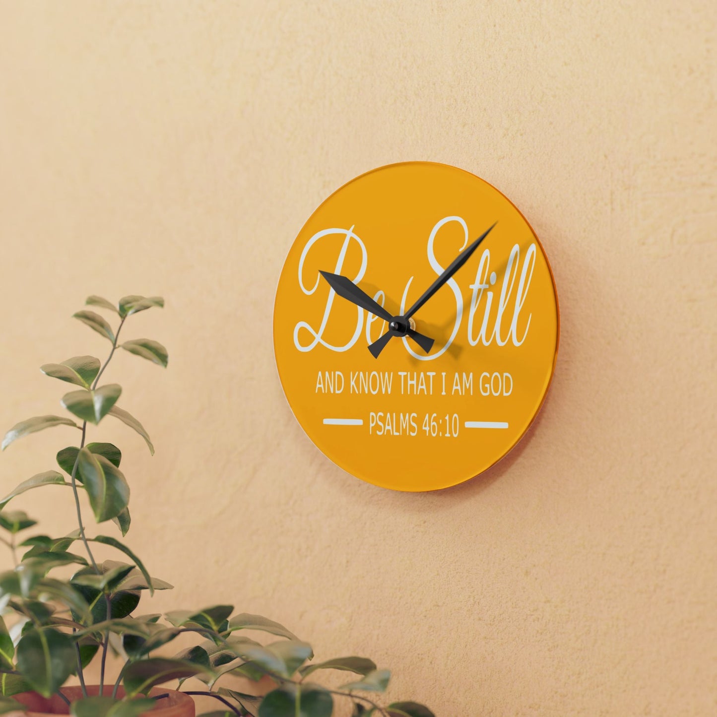 Be Still Acrylic Wall Clock - Wellness Shine