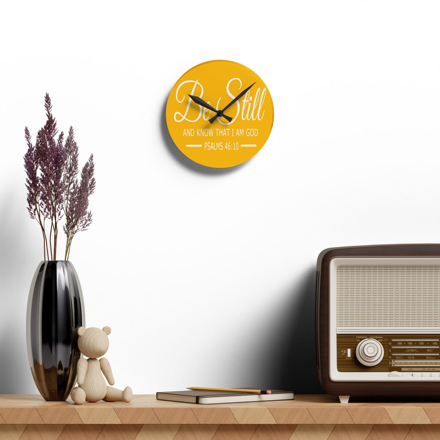 Be Still Acrylic Wall Clock - Wellness Shine
