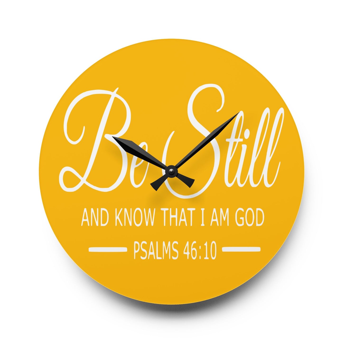 Be Still Acrylic Wall Clock - Wellness Shine