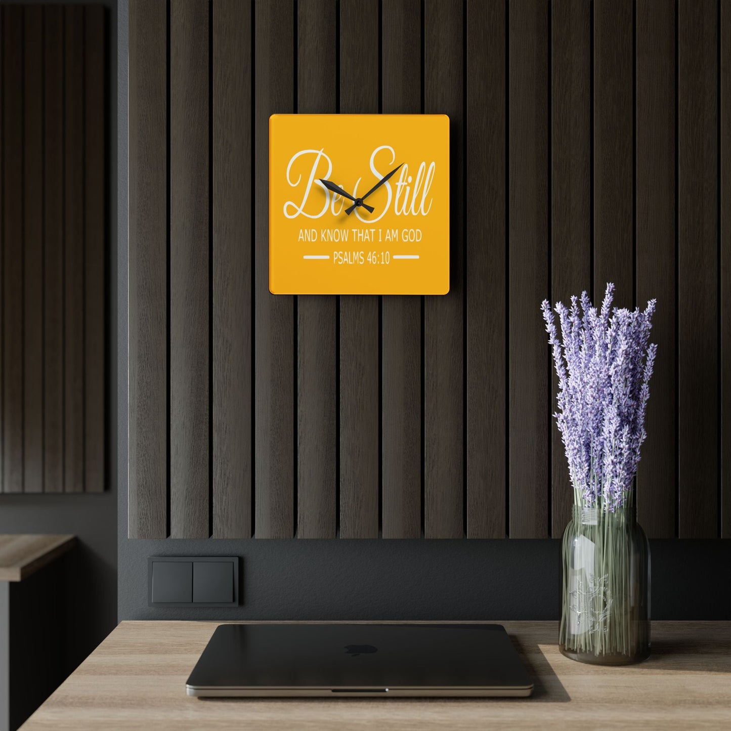 Be Still Acrylic Wall Clock - Wellness Shine