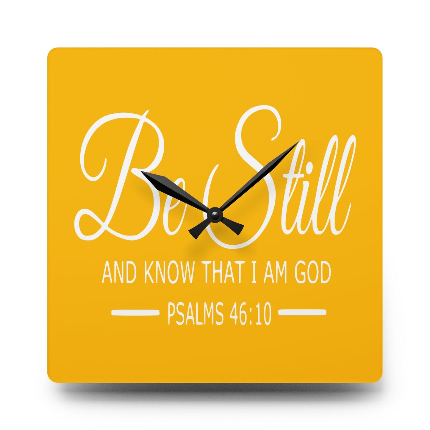Be Still Acrylic Wall Clock - Wellness Shine