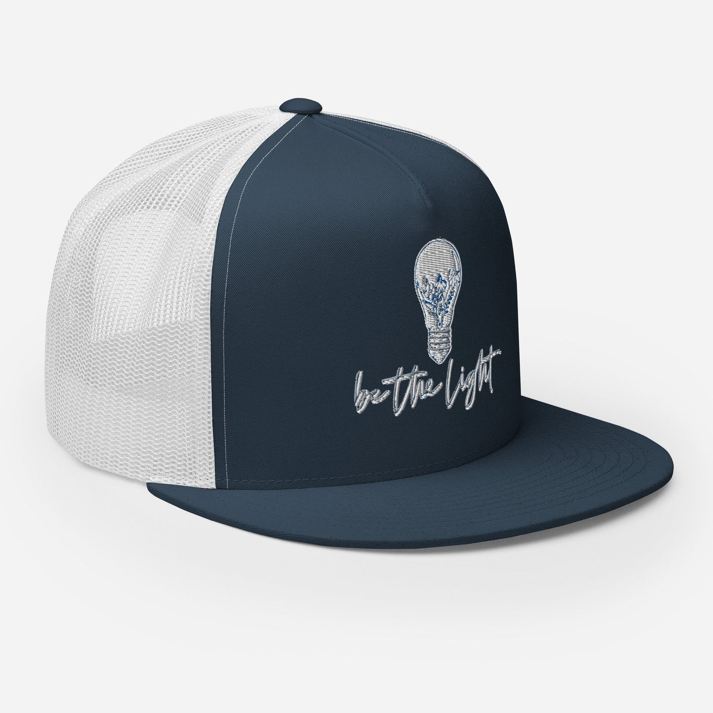 "Be the Light" Christian Hat, Bible Verse Hat, Yupoong 6006 Trucker Cap - Wellness Shine
