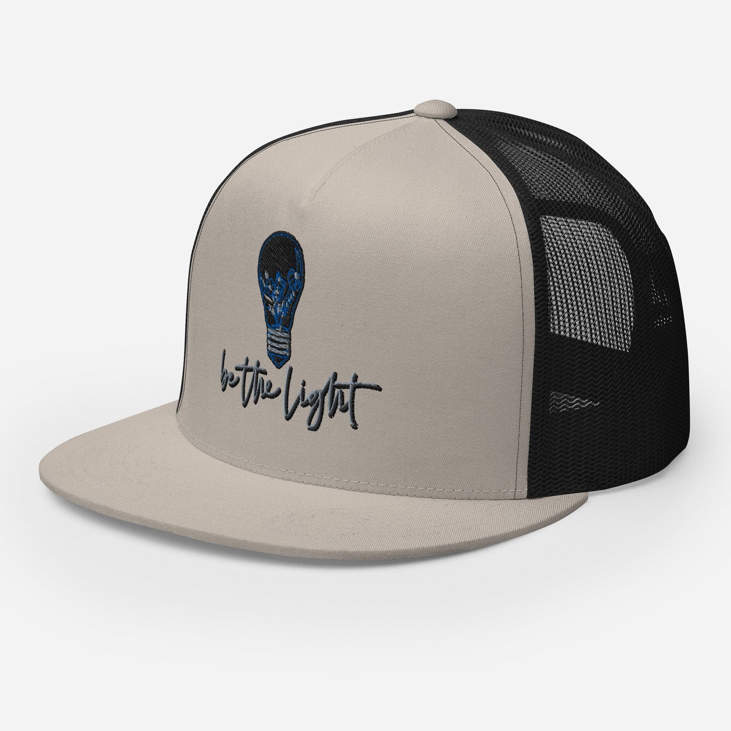 "Be the Light" Christian Hat, Bible Verse Hat, Yupoong 6006 Trucker Cap - Wellness Shine