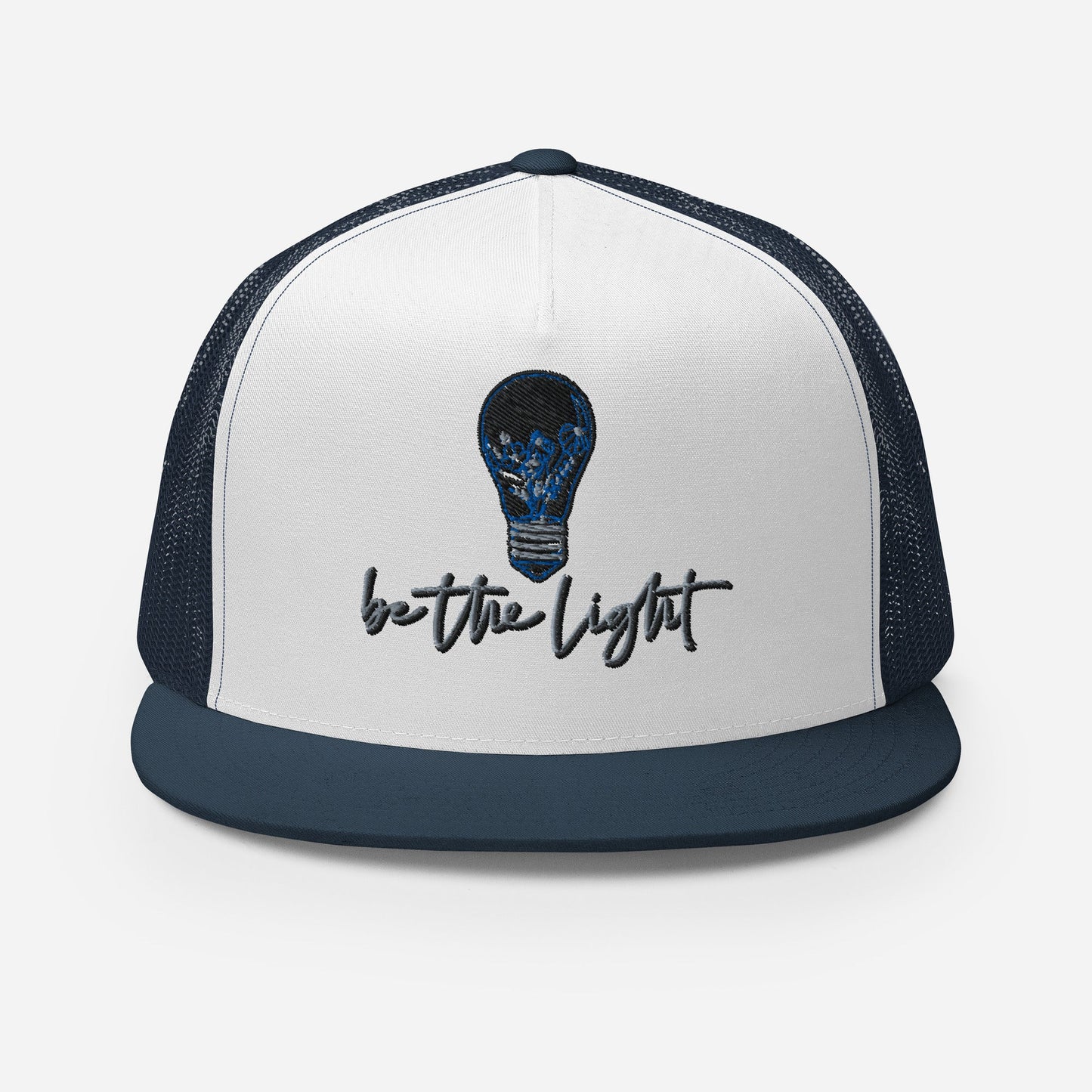 "Be the Light" Christian Hat, Bible Verse Hat, Yupoong 6006 Trucker Cap - Wellness Shine
