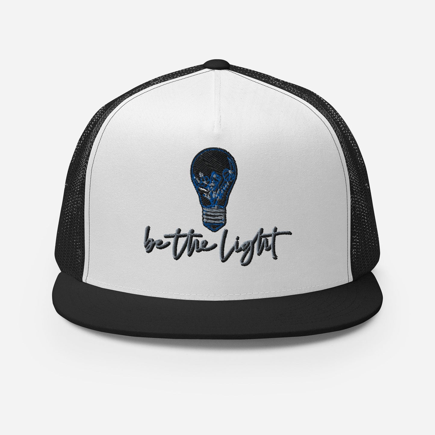 "Be the Light" Christian Hat, Bible Verse Hat, Yupoong 6006 Trucker Cap - Wellness Shine