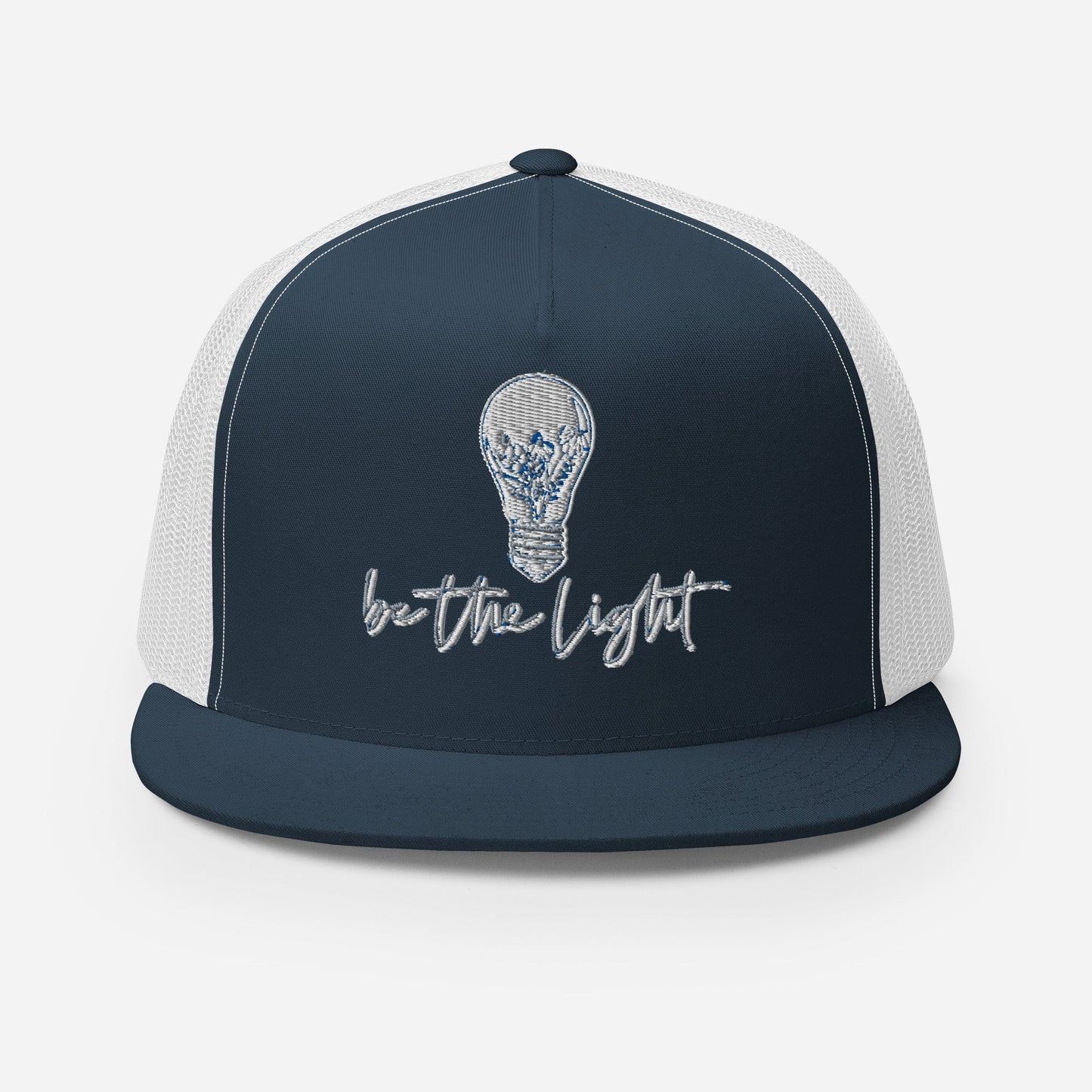 "Be the Light" Christian Hat, Bible Verse Hat, Yupoong 6006 Trucker Cap - Wellness Shine