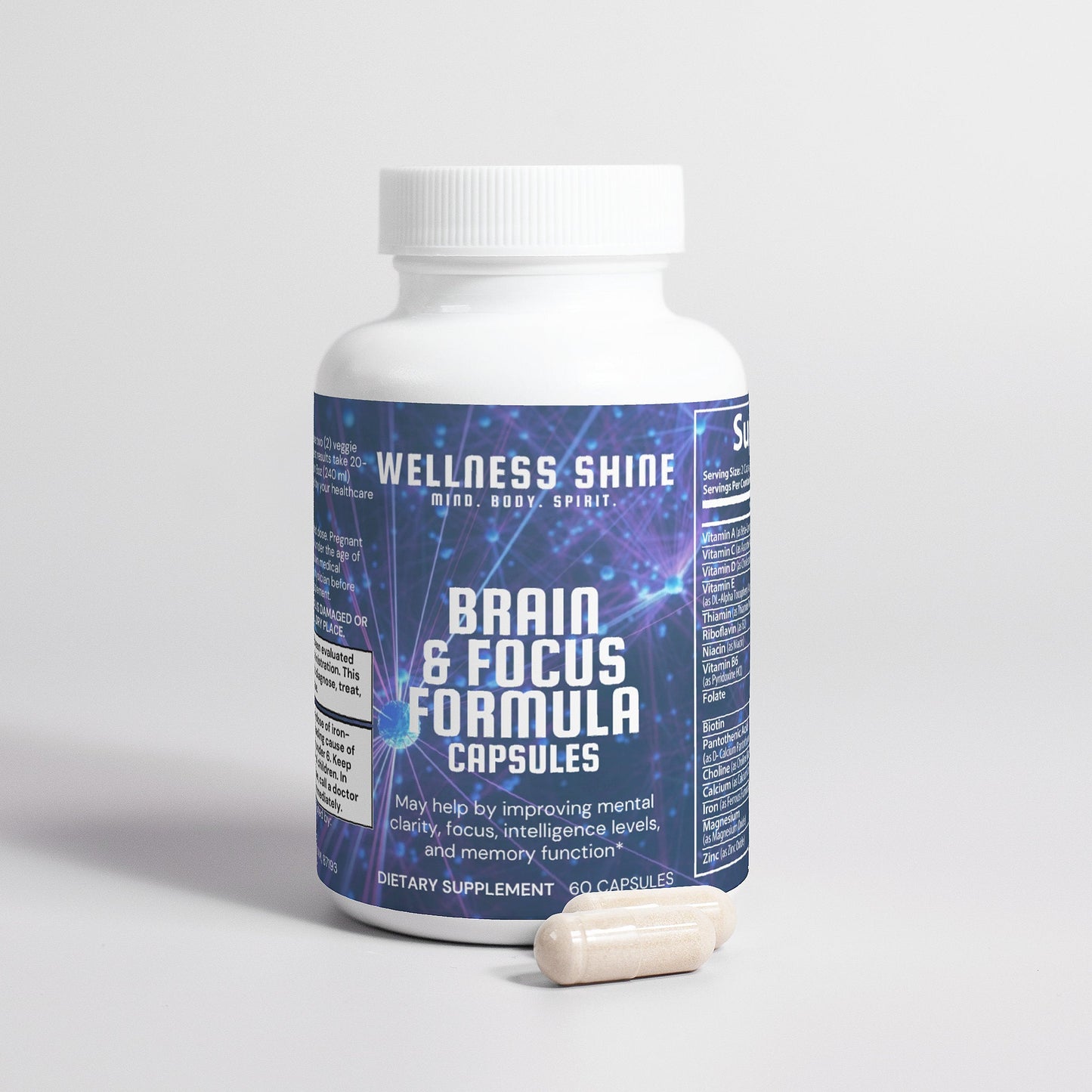 Brain & Focus Formula – Memory Function Supplement by Wellness Shine - Wellness Shine
