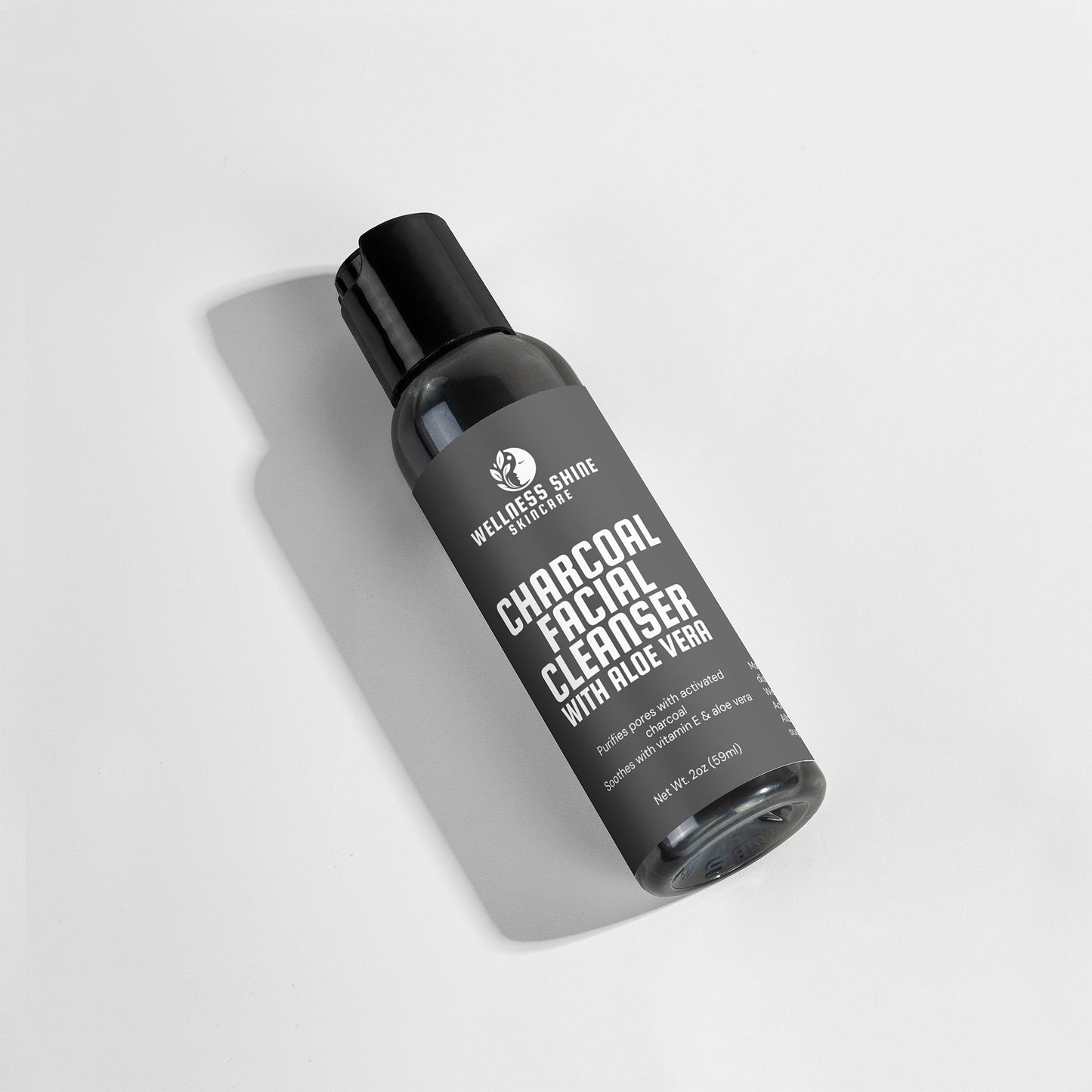 Charcoal Facial Cleanser - Cleansing, Refreshing and Moisturizing Skin Care by Wellness Shine - Wellness Shine