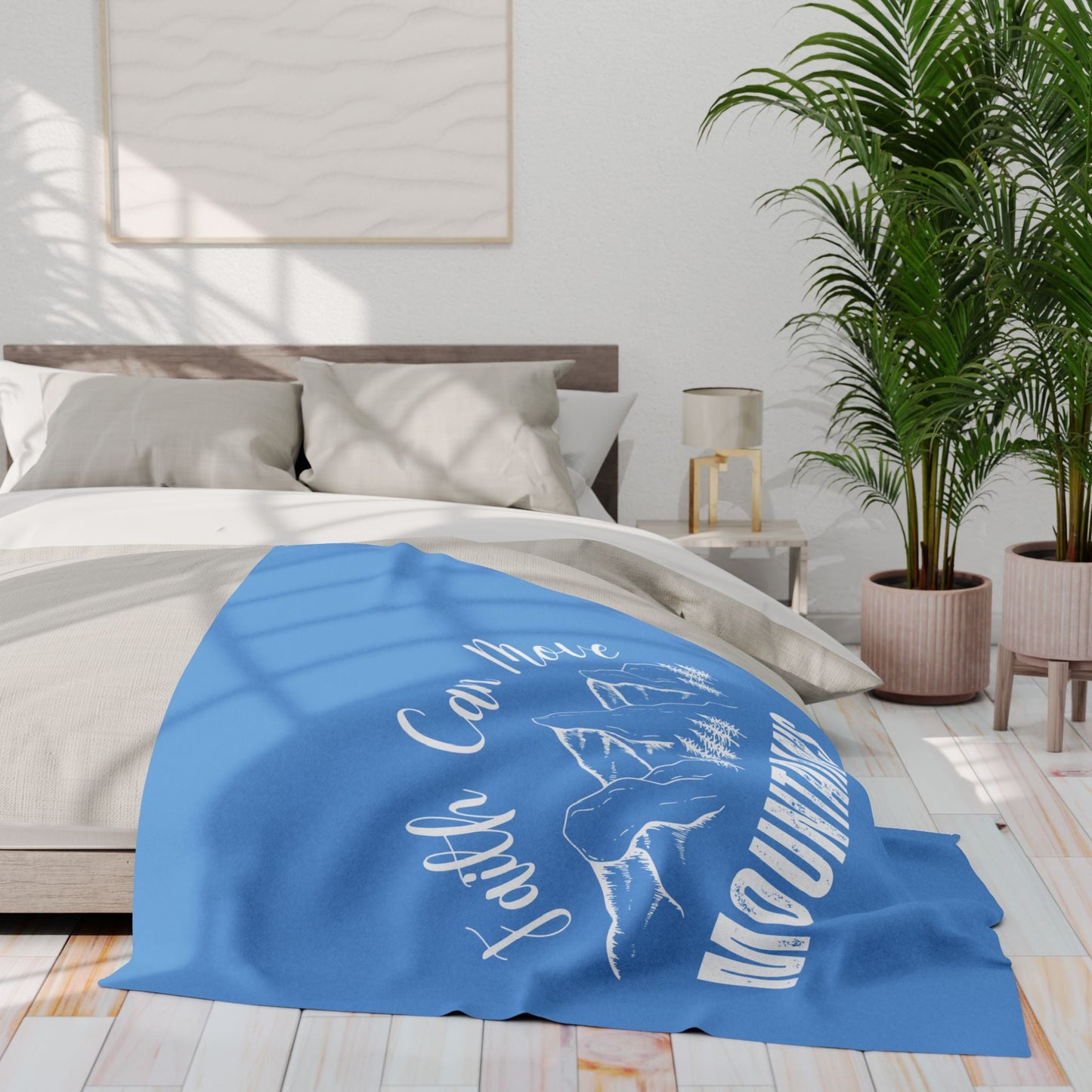 Faith Can Move Mountains Fleece Blanket - Wellness Shine