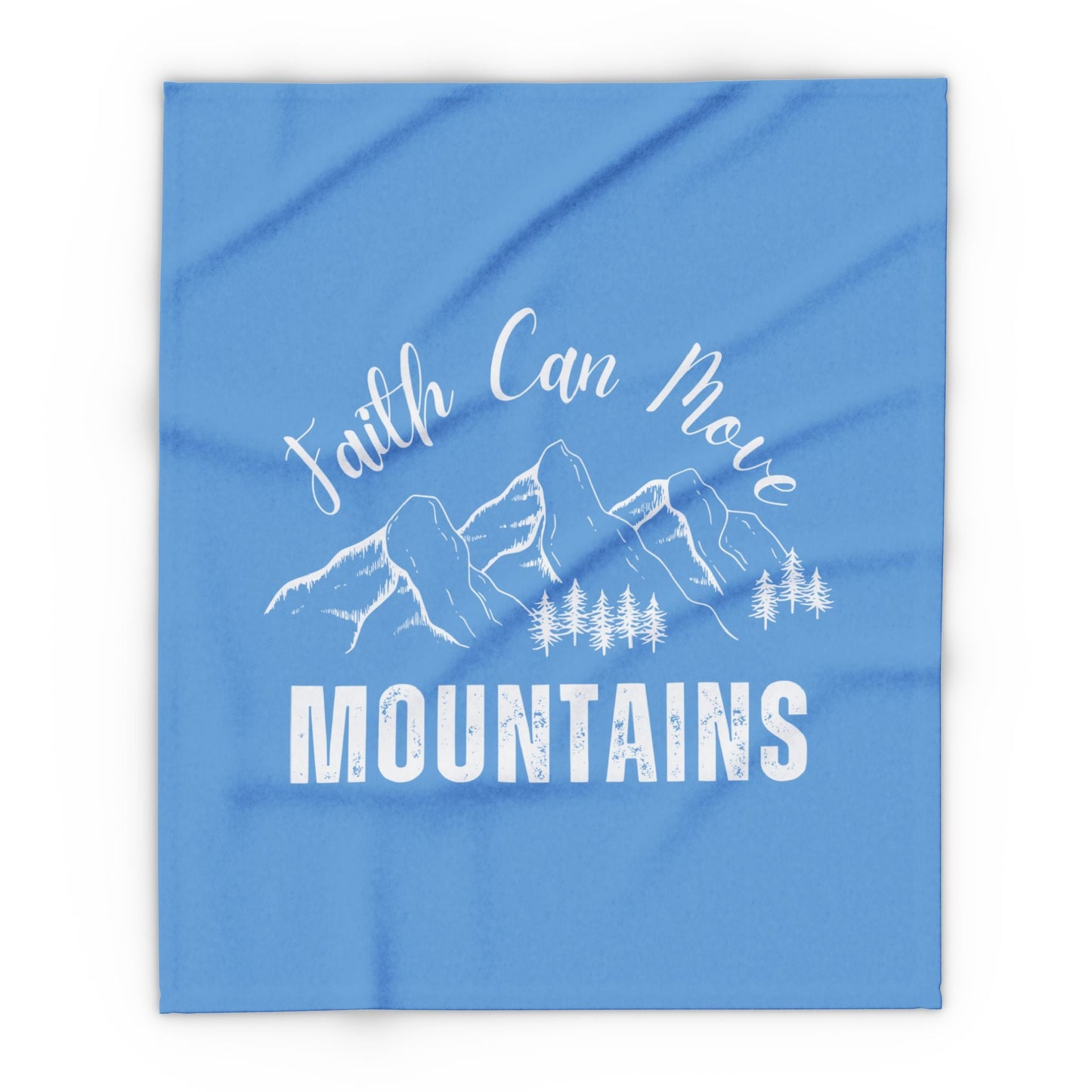 Faith Can Move Mountains Fleece Blanket - Wellness Shine