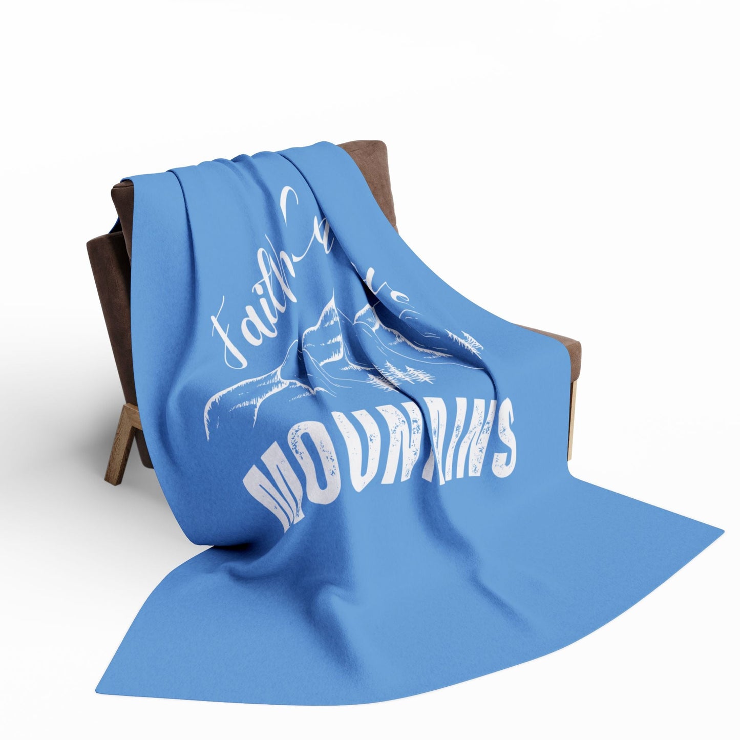 Faith Can Move Mountains Fleece Blanket - Wellness Shine