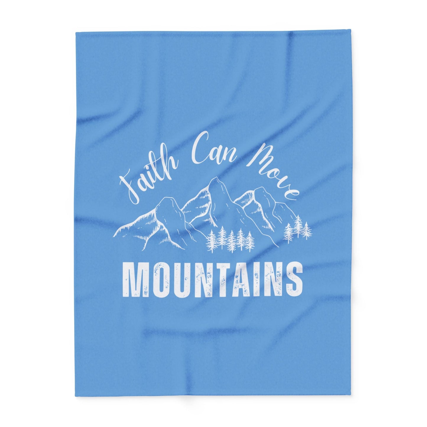 Faith Can Move Mountains Fleece Blanket - Wellness Shine
