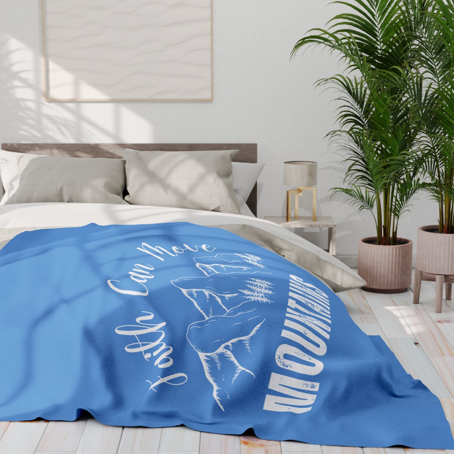 Faith Can Move Mountains Fleece Blanket - Wellness Shine