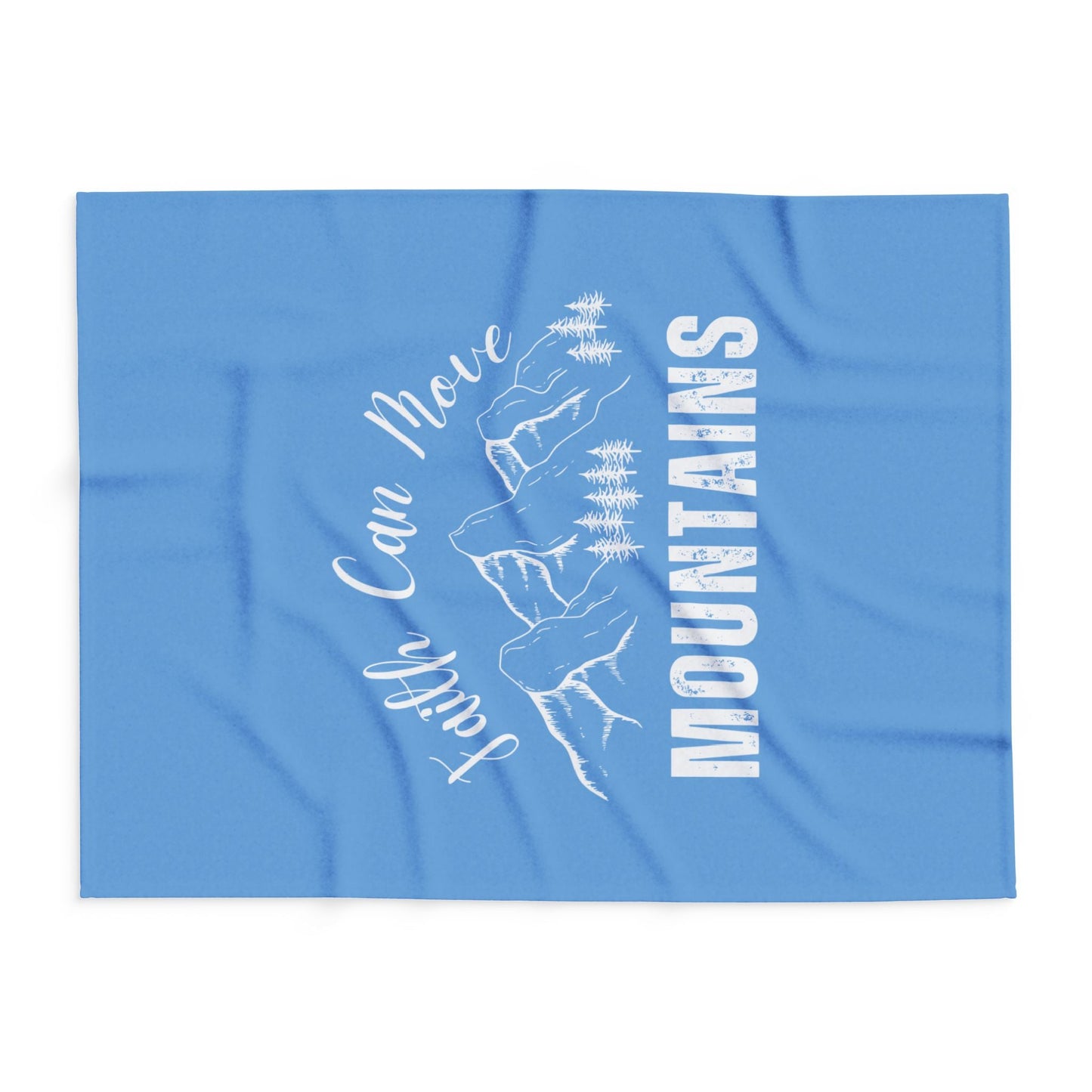 Faith Can Move Mountains Fleece Blanket - Wellness Shine