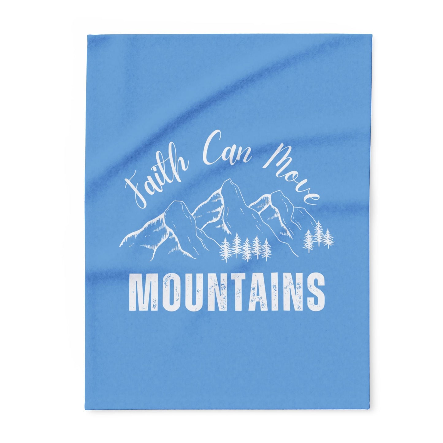 Faith Can Move Mountains Fleece Blanket - Wellness Shine