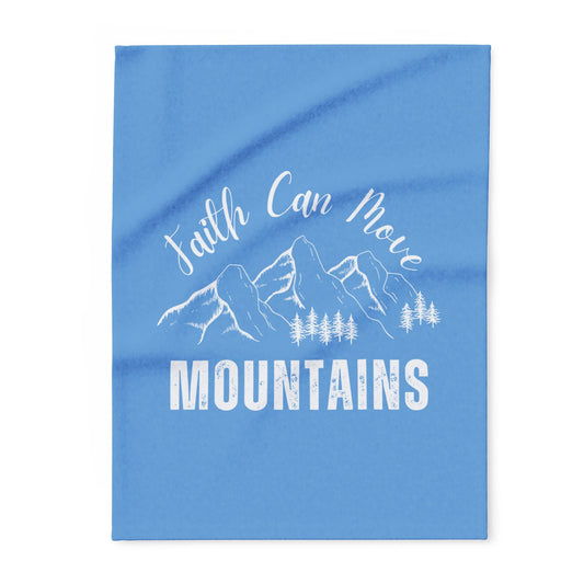 Faith Can Move Mountains Fleece Blanket - Wellness Shine