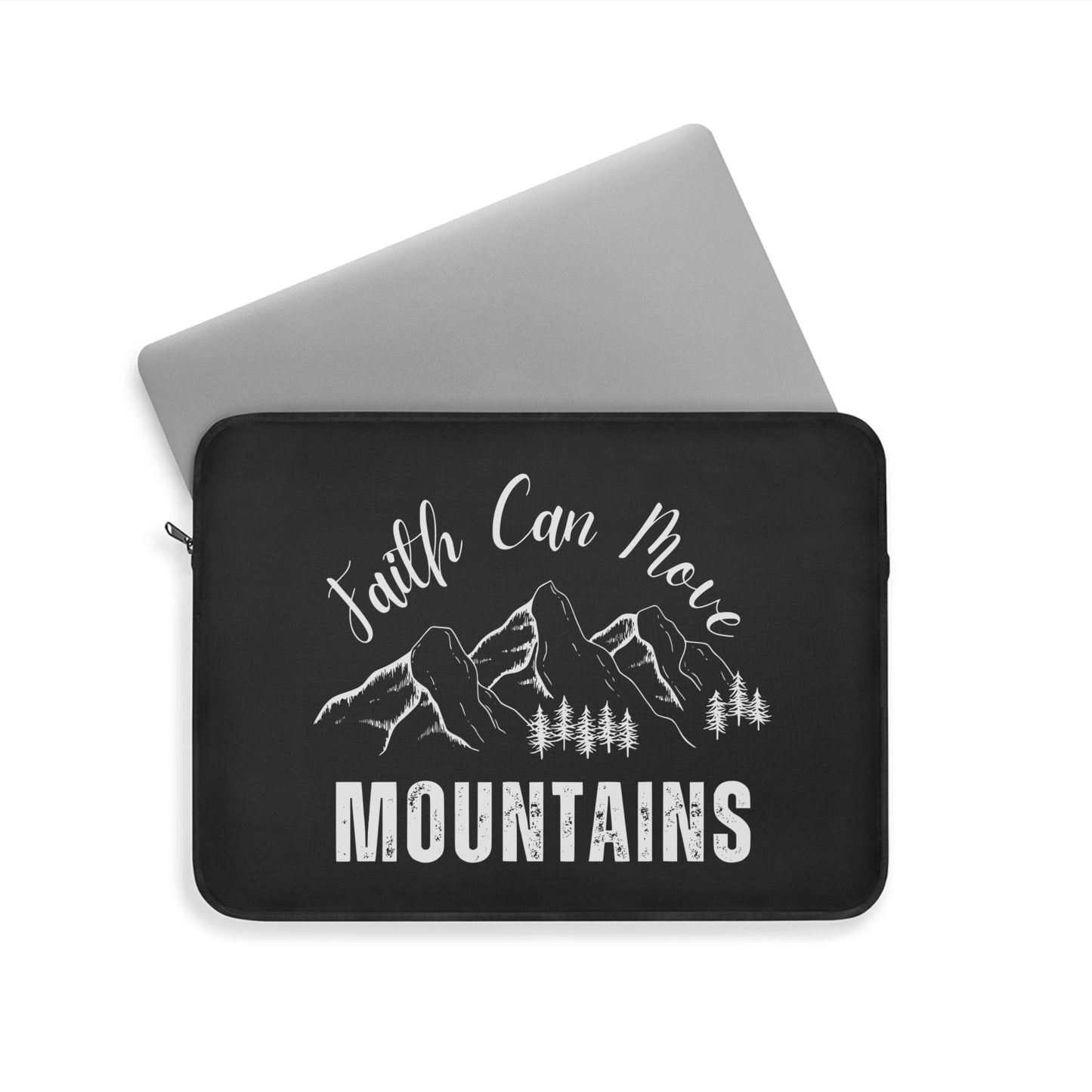 Faith Can Move Mountains Laptop Sleeve - Wellness Shine