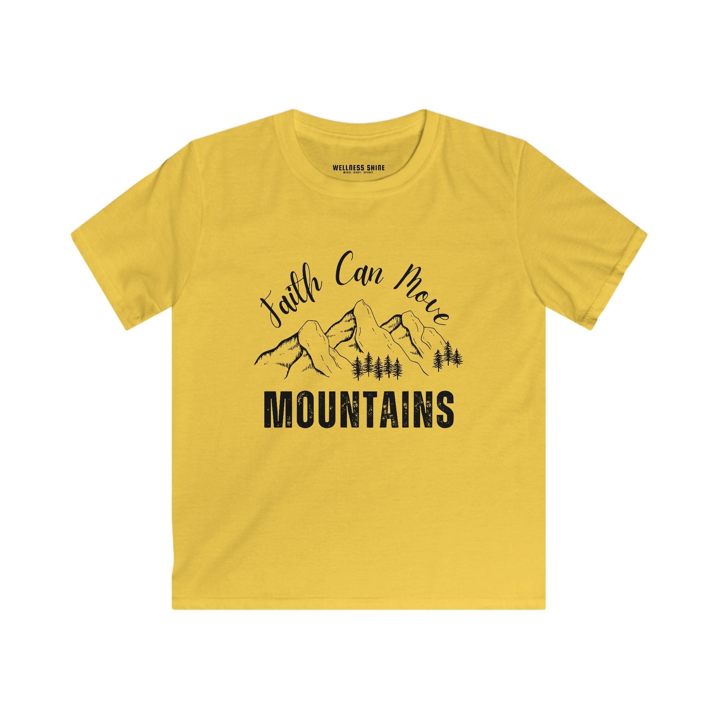 Faith Can Move Mountains Tee for Kids - Wellness Shine