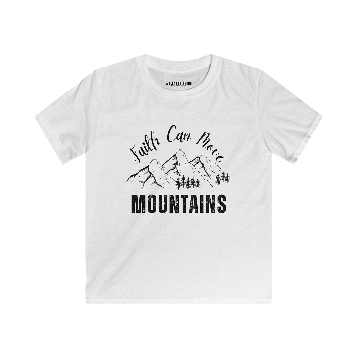 Faith Can Move Mountains Tee for Kids - Wellness Shine