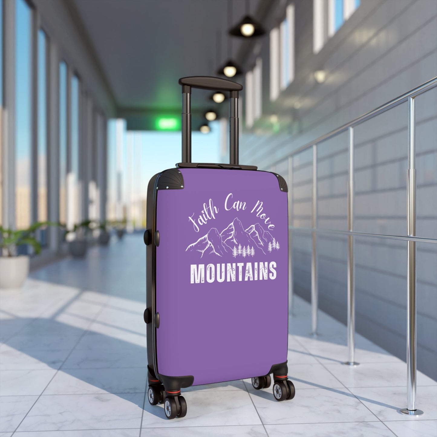 Faith Can Move Mountains Travel Luggage Suitcase - Wellness Shine