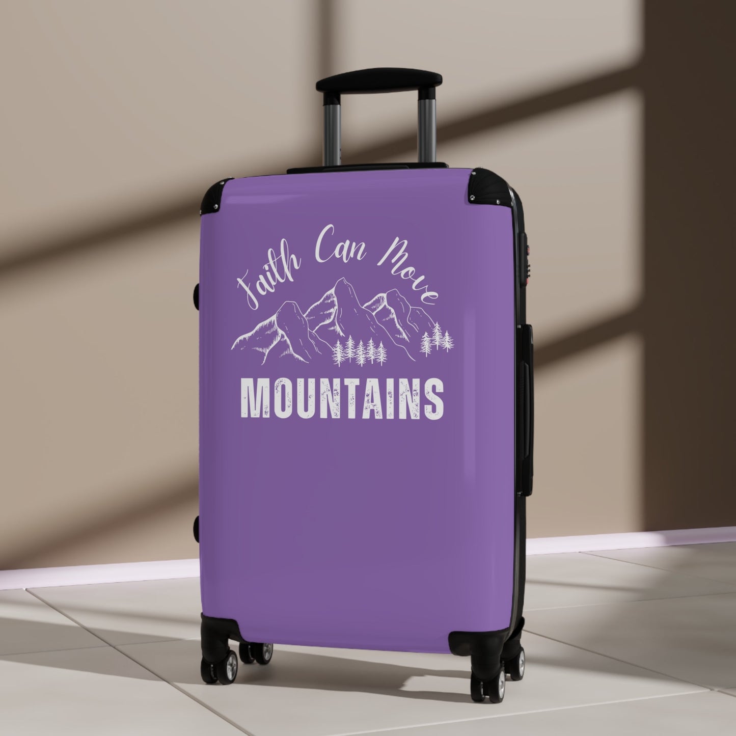 Faith Can Move Mountains Travel Luggage Suitcase - Wellness Shine
