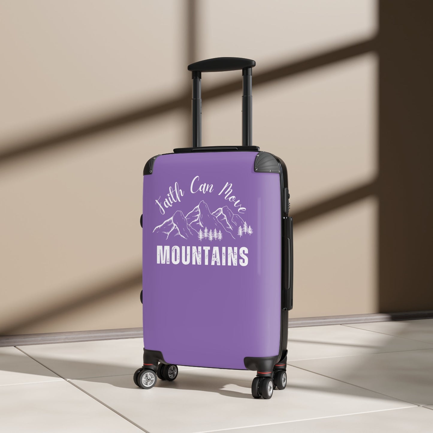 Faith Can Move Mountains Travel Luggage Suitcase - Wellness Shine