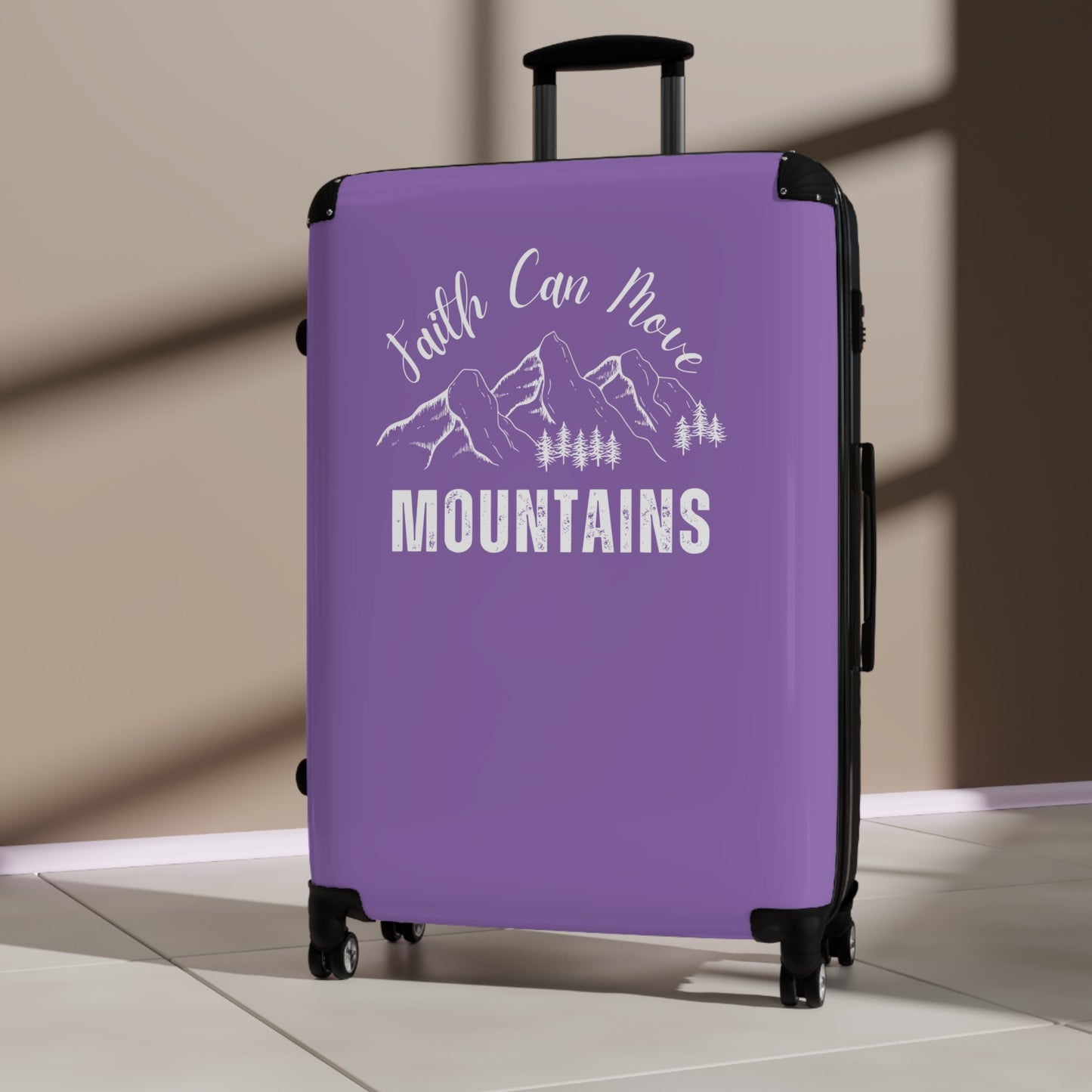 Faith Can Move Mountains Travel Luggage Suitcase - Wellness Shine